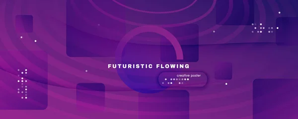 Fluid Background Flow Shapes Landing Page Poster Dinamic Color Vivid — Fotografie, imagine de stoc