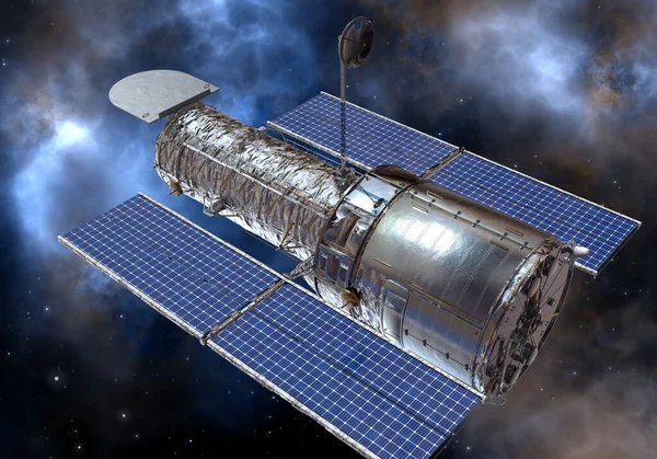 Space Telescope in deep space 3d illustration