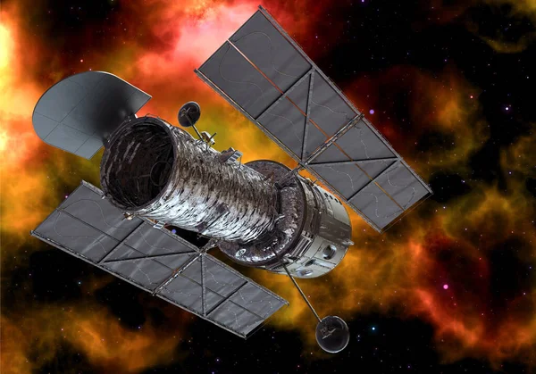 Space Telescope in deep space 3d illustration