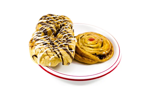 Fresh Baked Pastries on Plate — Stock Photo, Image