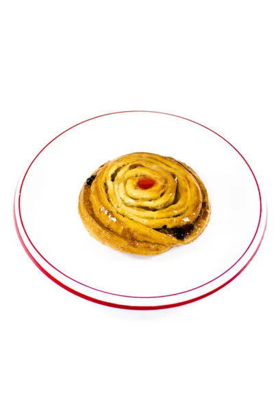Fresh Baked Pastry on Plate — Stock Photo, Image
