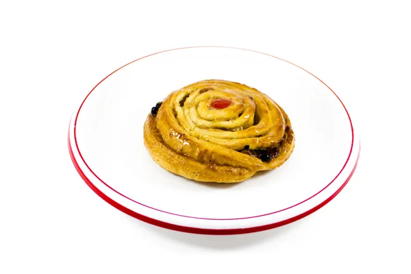 Fresh Baked Pastry on Plate — Stock Photo, Image