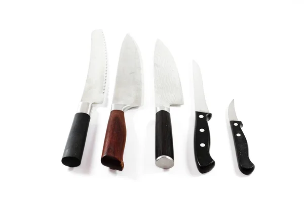 Farklı mutfak bıçakları Stok Fotoğraf