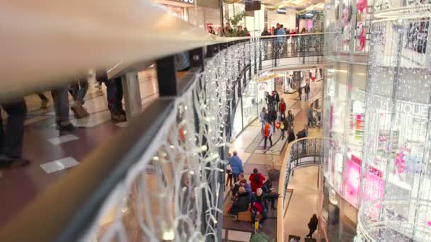 Éditorial - Les gens sur christmass shopping spree — Video