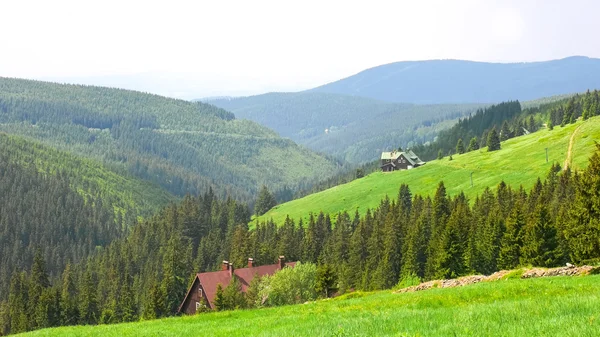 在 Krkonose 山中的小屋 — 图库照片