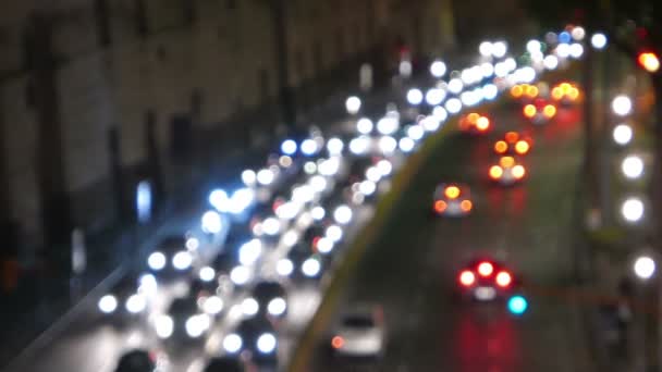 Blurred traffic view — Stock Video