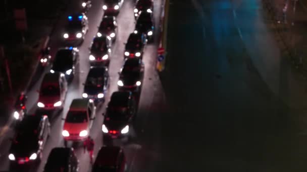 Unscharfe Sicht auf den Verkehr — Stockvideo