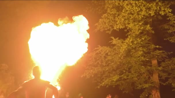 Fire show — Stock Video