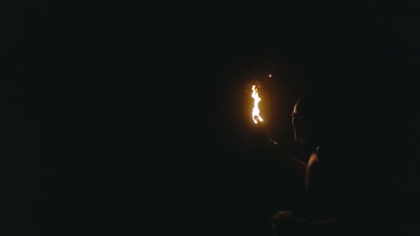 Вогняне шоу — стокове відео