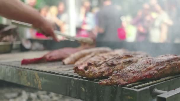 Фестиваль еды — стоковое видео