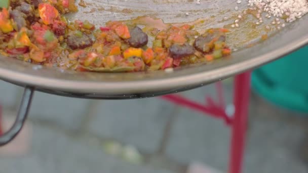 制作的素食餐 — 图库视频影像