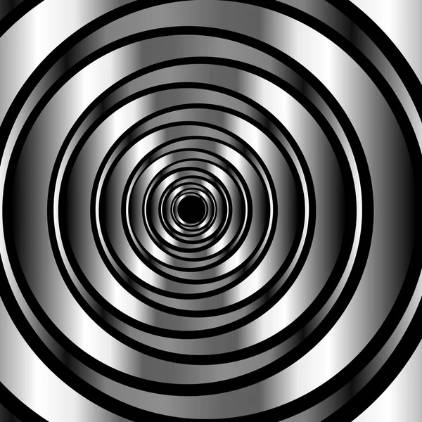 Hightech metalen ring achtergrond - optische illusie — Stockvector