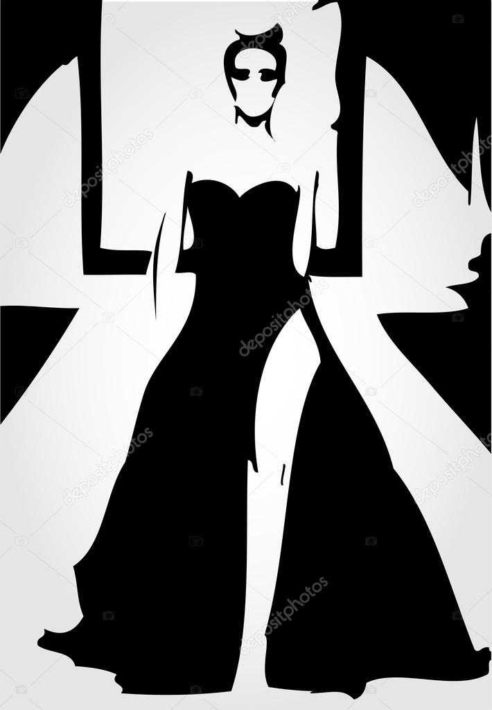 fashionable gown
