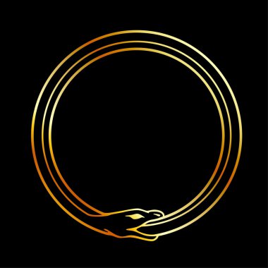 Ouroboros yılanının sembolü.