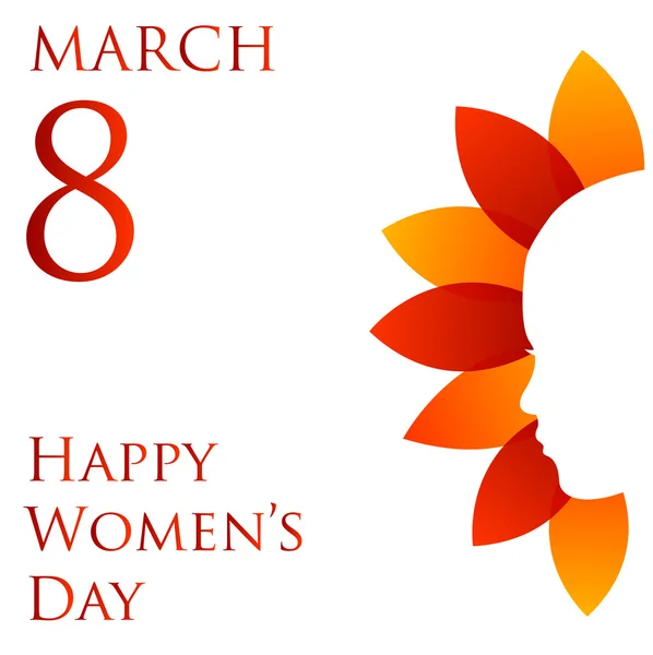 Feliz día de las mujeres 8 de marzo — Vector de stock