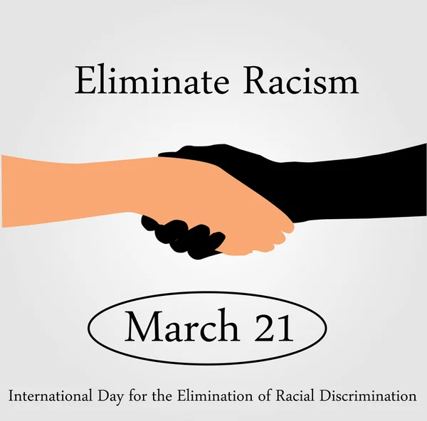 Διεθνής ημέρα για την εξάλειψη του ρατσισμού - 21 Μαρτίου — Διανυσματικό Αρχείο