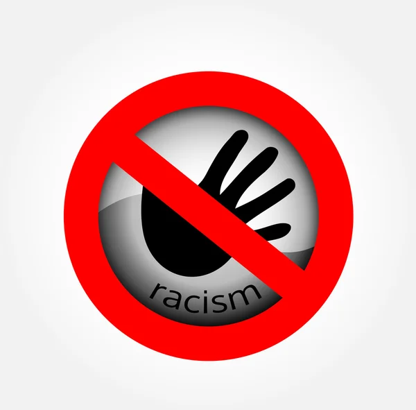 Decir no al racismo gráfico — Vector de stock