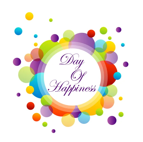 International Day of Happiness- Commemorative Day March 20 — Stock Vector