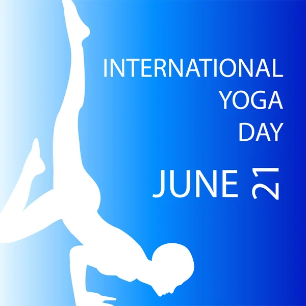 Internationale yogadag 21 juni — Stockvector