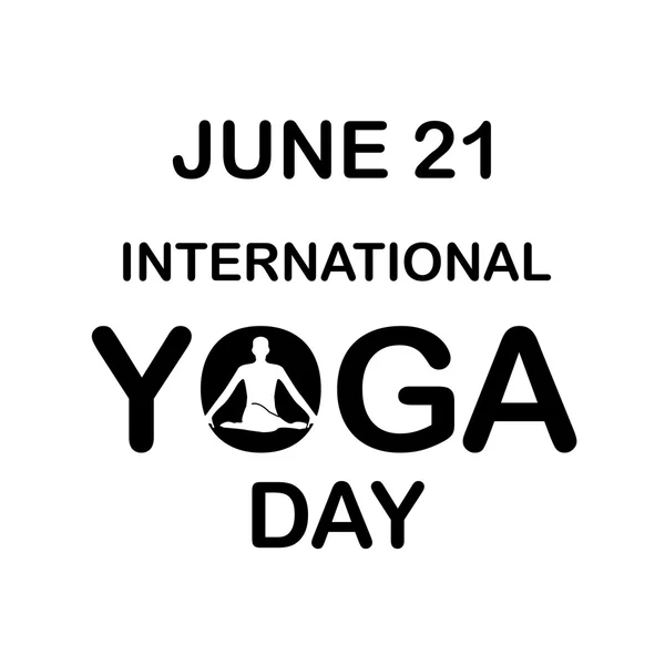 Internationale yogadag 21 juni — Stockvector