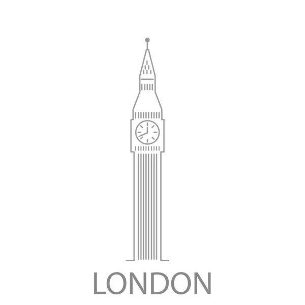 London Skyline Importance Historique Attraction Touristique — Image vectorielle