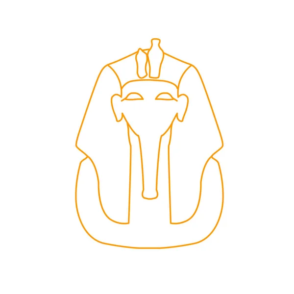 Kral Tutankamon Mısır Maskesi Mısır Kültürünün Heykeli — Stok Vektör