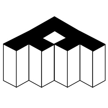 Isometric obje - mimari 3d nesne-eksonometrik görünüm