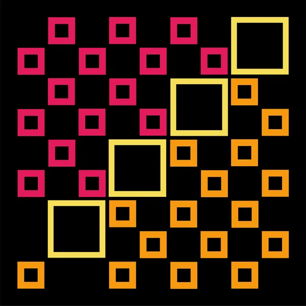 Abstrakte Komposition mit quadratisch-architektonischem Gestaltungselement — Stockvektor