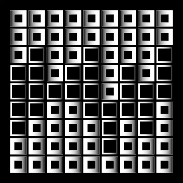 Abstrakte Komposition mit Quadraten - abstraktes architektonisches Gestaltungselement — Stockvektor