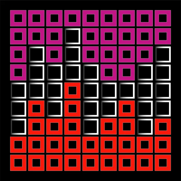 Abstracte compositie met vierkanten-architectonisch vormgevingselement — Stockvector