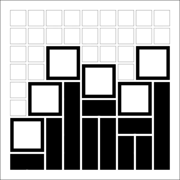 Composição abstrata com squares- elemento de design arquitetônico abstrato — Vetor de Stock