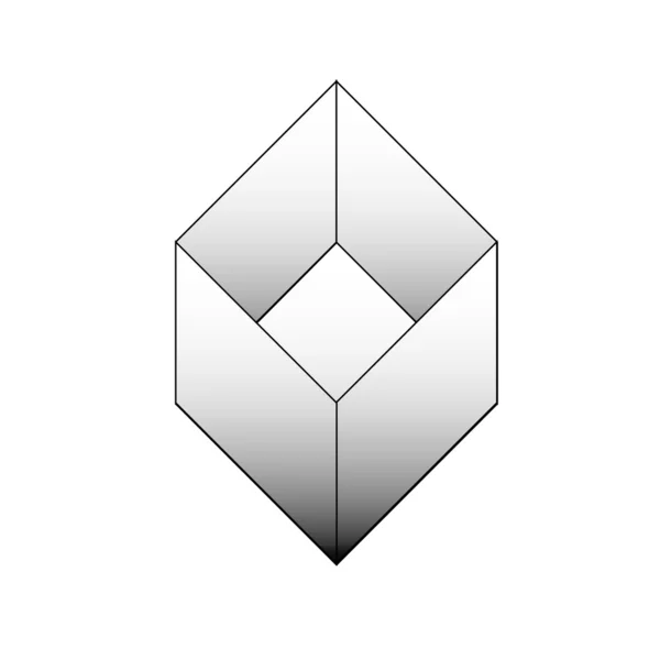 Isometrische sectie van 3d ruimte — Stockvector