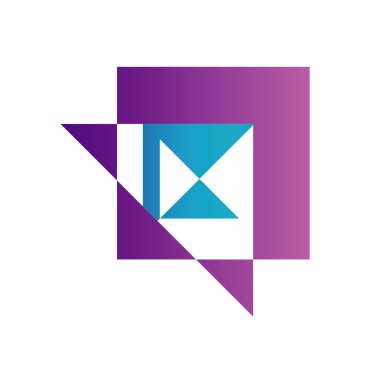 İş için soyut uçurtma şekilli logo