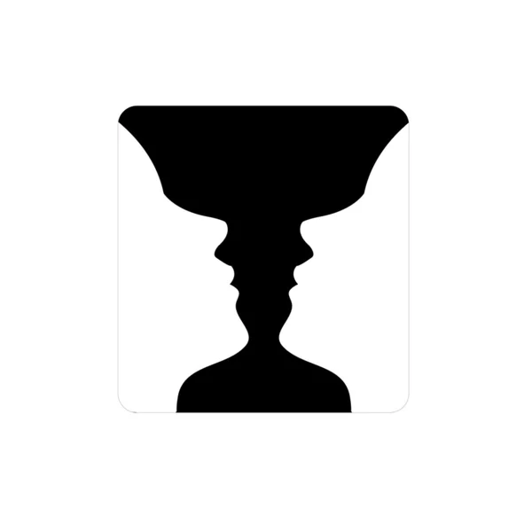 Yüzler ya da vazo- vazo gibi görünen iki yüz yanılsaması