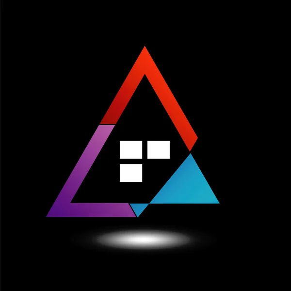 Logo показує зростання ринку нерухомості в різних кольорах — стоковий вектор