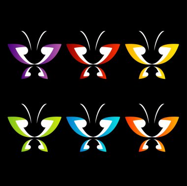Gökkuşağı renginde kelebek logosu