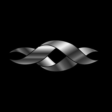 Bükülmüş şerit-soyut logosu