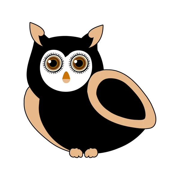 Owl-鳥の餌食 — ストックベクタ