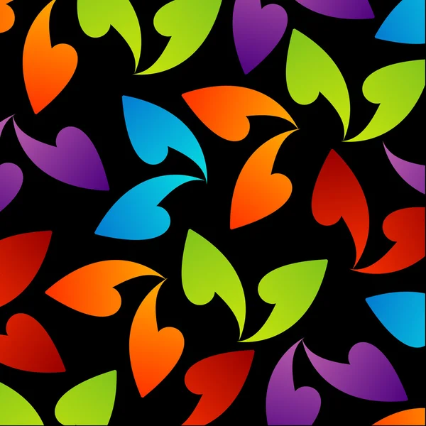 Arco-íris fundo colorido com folhas — Vetor de Stock