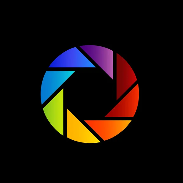 Regnbågsfärgad blommig design element eller logotyp för webbanvändning — Stock vektor