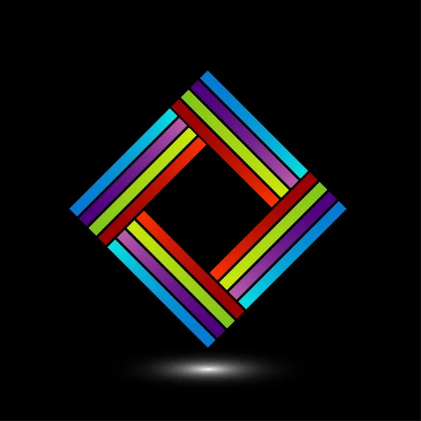 Kleurrijke vierkante logo — Stockvector