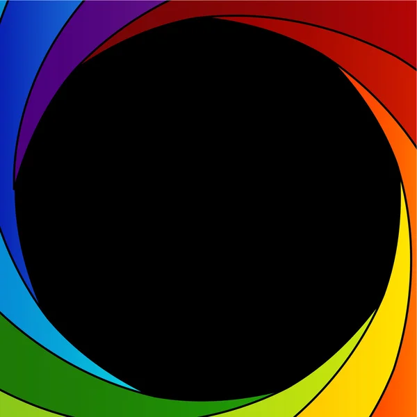 Colorful Shutter aperture background or design element — Stock Vector