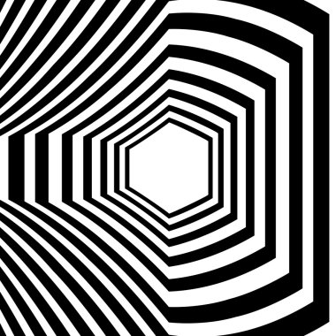 Soyut çizgili optik illüzyon