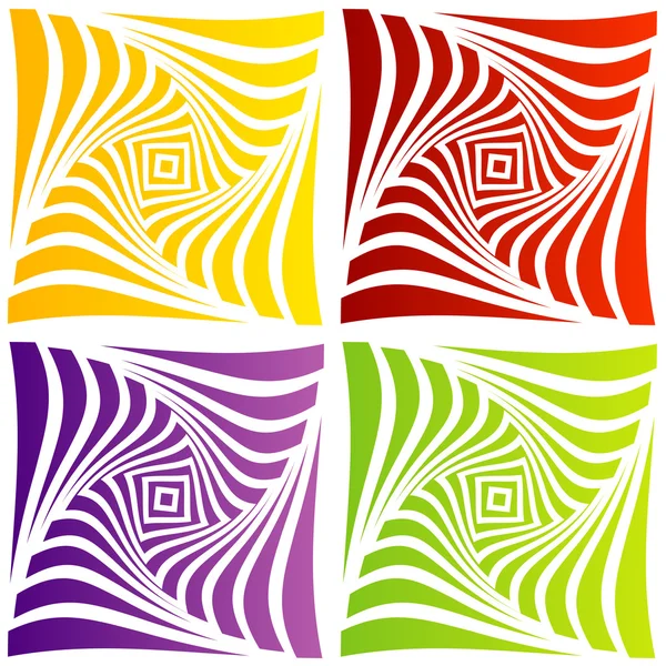 Abstract striped optical illusion — Stock Vector