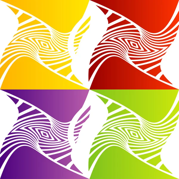 Abstract striped optical illusion — Stock Vector