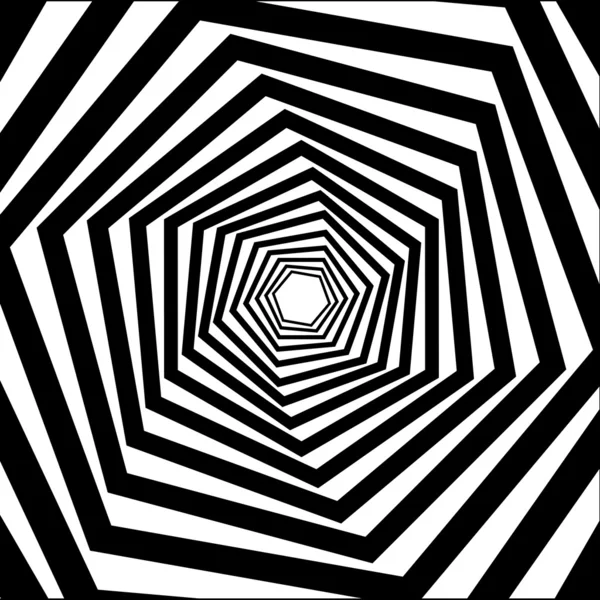 Illusion optique rayée abstraite — Image vectorielle