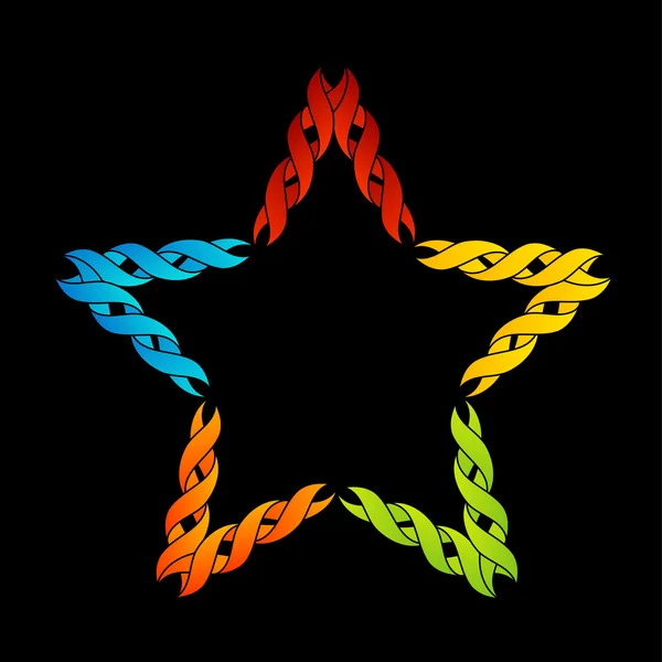 Estrela celta colorida Tatuagem ou decoração — Vetor de Stock