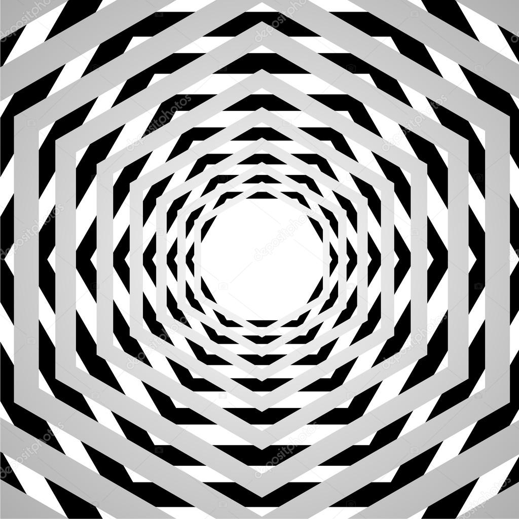 Abstract striped optical illusion