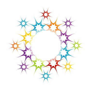 Renkli web tasarım öğesi