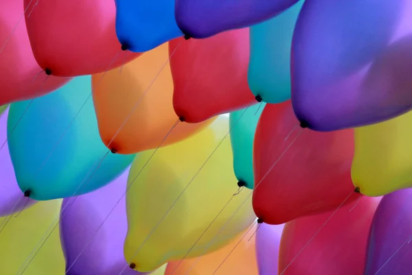 Party balloons high up in the sky — Stock Photo, Image